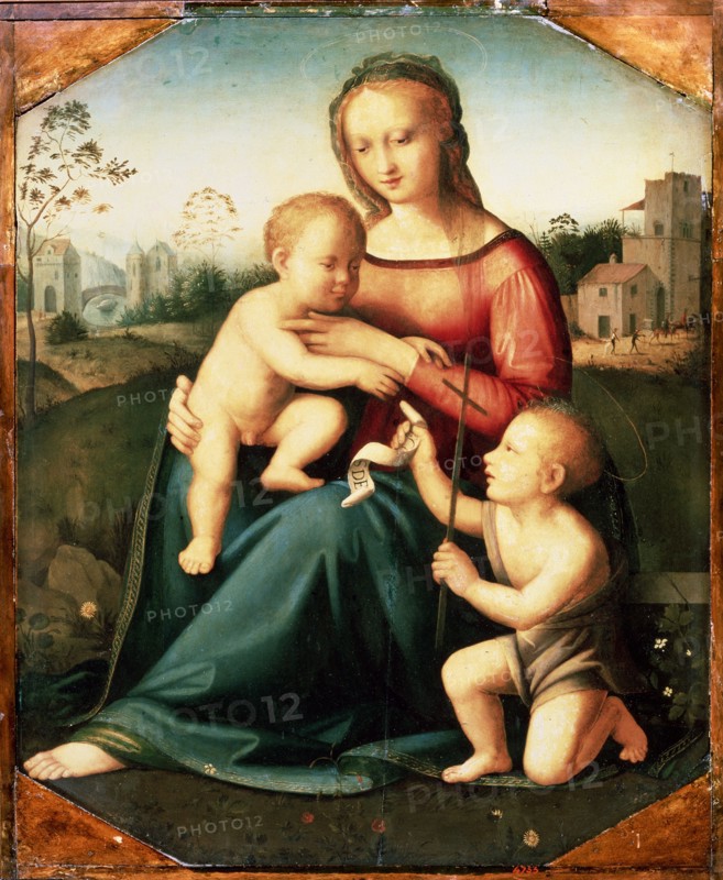 'Virgin and child with John the Baptist as a Boy', 16th century. Artist: Unknown