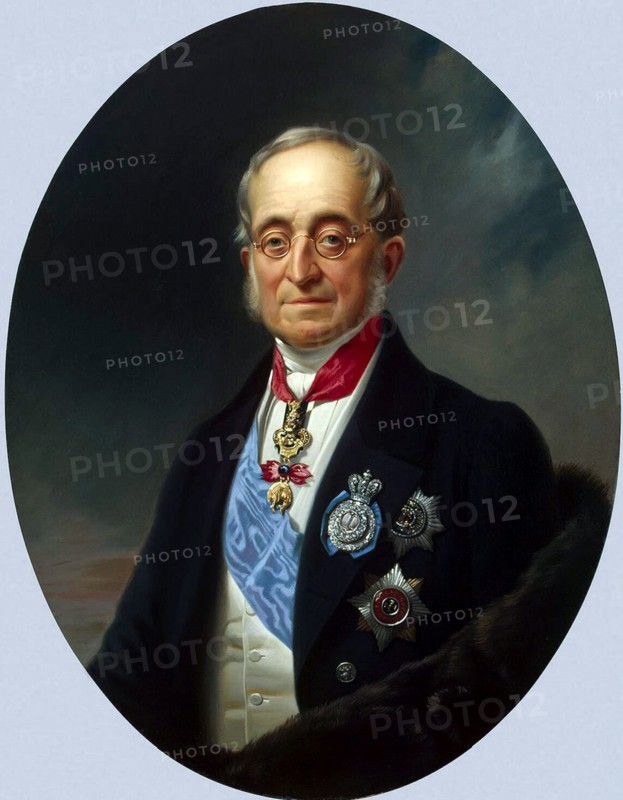 'Portrait of the Chancellor of the Russian Empire Count Karl Robert Nesselrode', (1780-1862), 1840s. Artist: Franz Kruguer