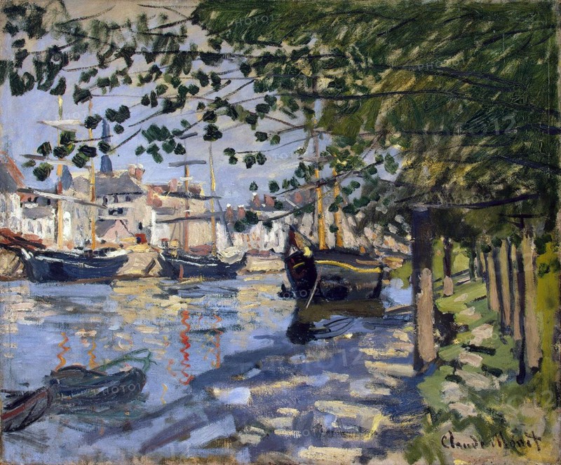 'Seine at Rouen', 1872.  Artist: Claude Monet
