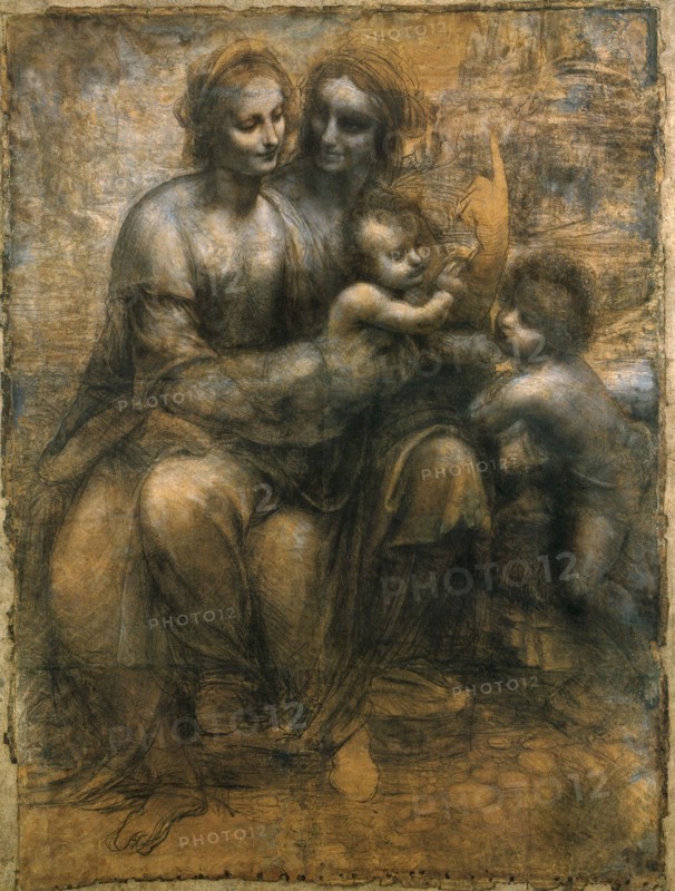 'The Virgin and Child with Saint Anne and Saint John the Baptist, c1500.  Artist: Leonardo da Vinci