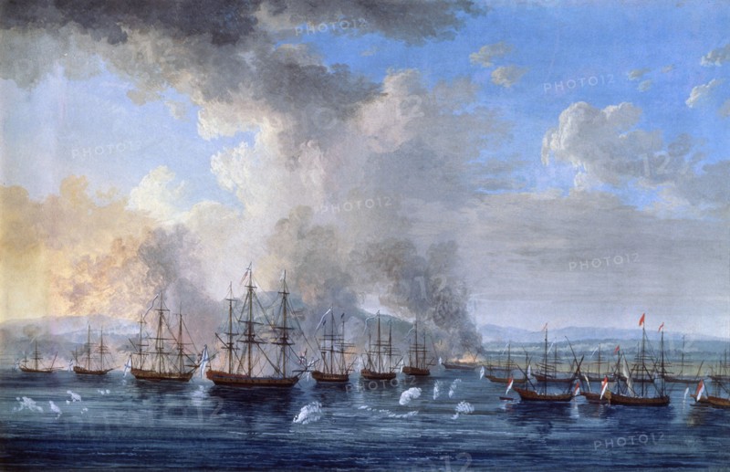 'The Russo-Turkish Battle at the Damietta Castle on 1770', 1770-1772.  Artist: Jacob Philip Hackert