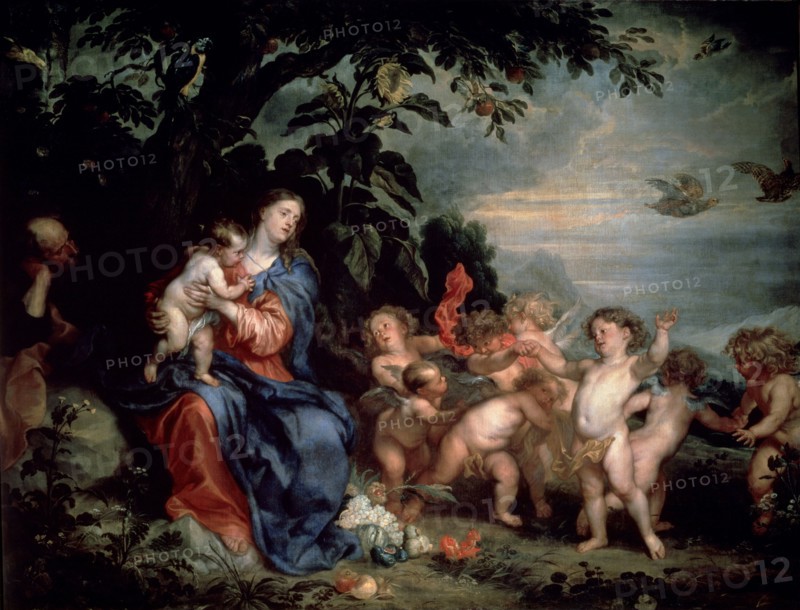 'Rest on the Flight into Egypt (Virgin with Partridges)', c1629-1630.  Artist: Anthony van Dyck