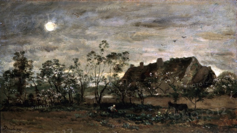 'Evening in Honfleur', 1860s.  Artist: Charles François Daubigny
