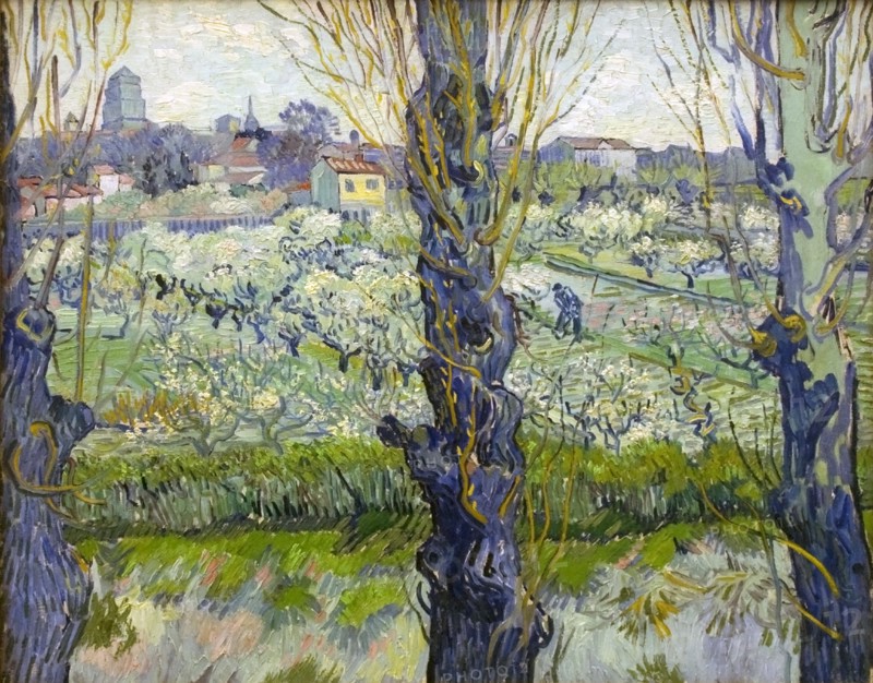 'Orchard in Blossom with View of Arles', 1889.  Artist: Vincent van Gogh