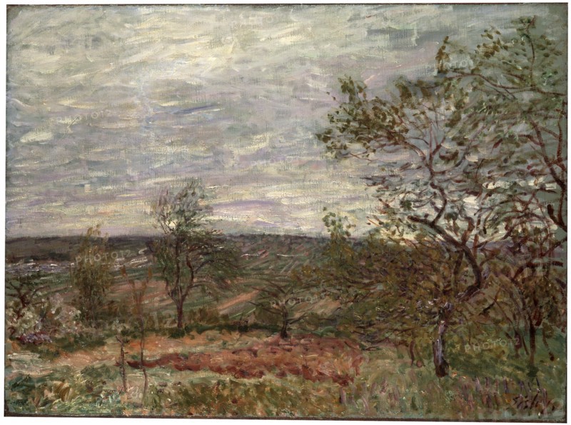 'Windy Day at Veneux', 1882.  Artist: Alfred Sisley