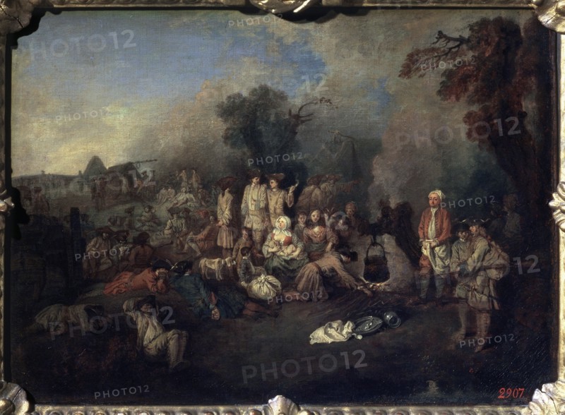 'Bivouac', c1710. Artist: Jean-Antoine Watteau