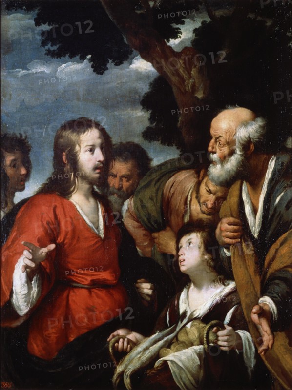 'The Miracle of the Five Loaves and Two Fishes', after 1630.  Artist: Bernardo Strozzi