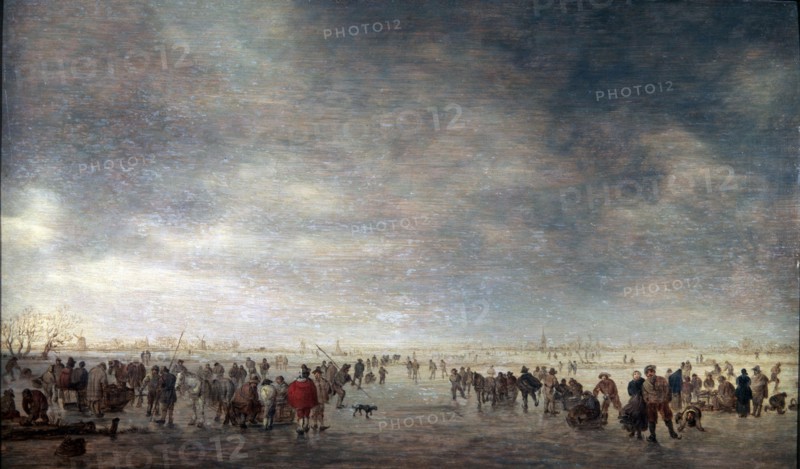 'Ice Skaters', 1641.  Artist: Jan van Goyen