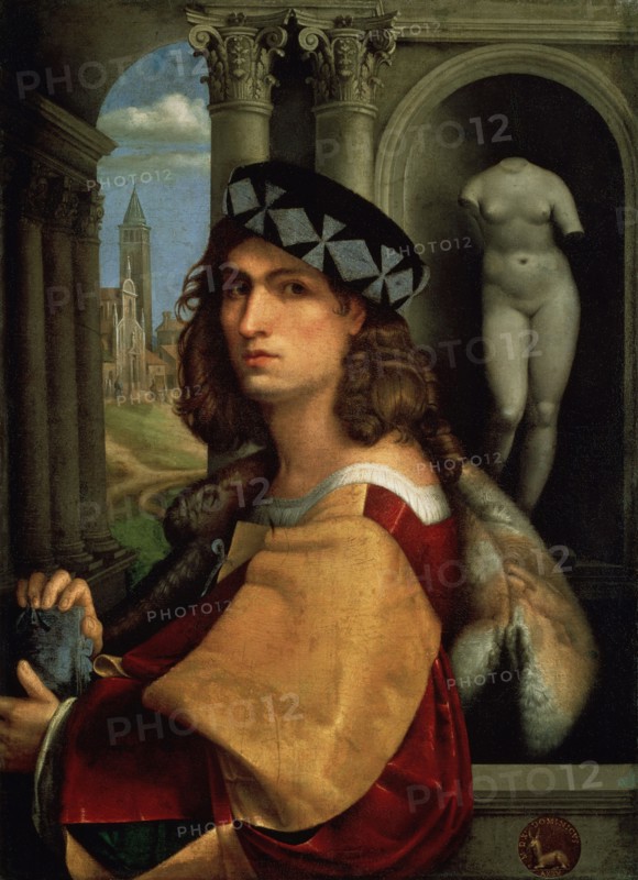 'Portrait of a Man', (Self-Portrait), 1512. Artist: Domenico Capriolo
