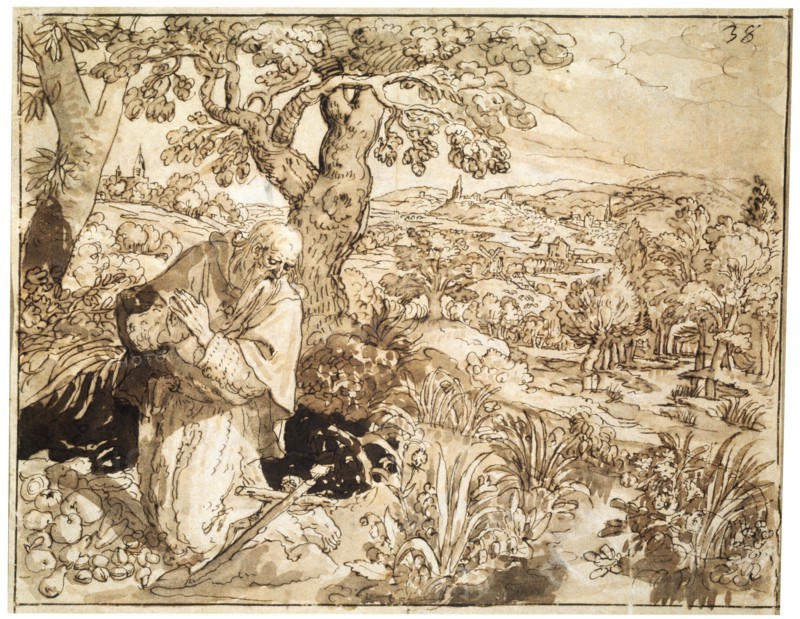 'A Hermit', 1585-1586. Artist: Martin de Vos