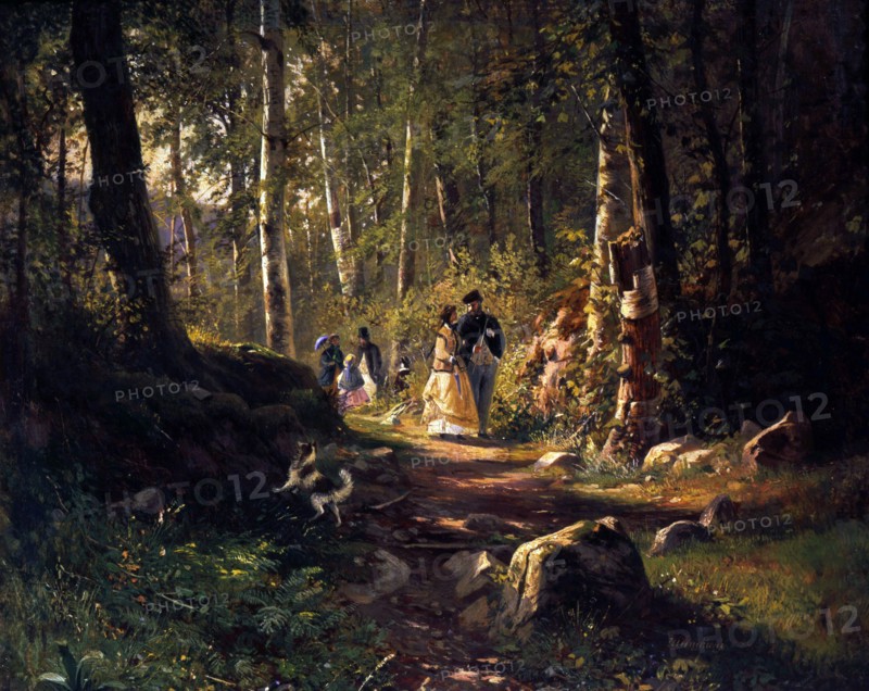 'A Walk in a Forest', 1869. Artist: Ivan Shishkin