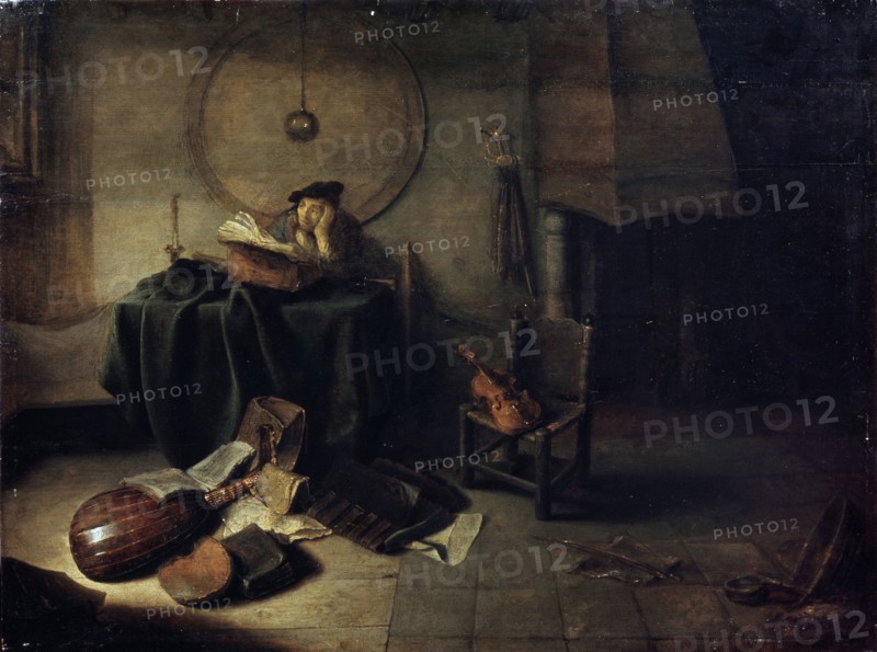 'Melancholy II (Scientist in his studio)', Dutch painting of 17th century. Artist: Isaak de Jouderville