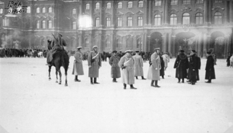 Palace Square, St Petersburg, Russia, on 'Bloody Sunday', 1905. Artist: Anon