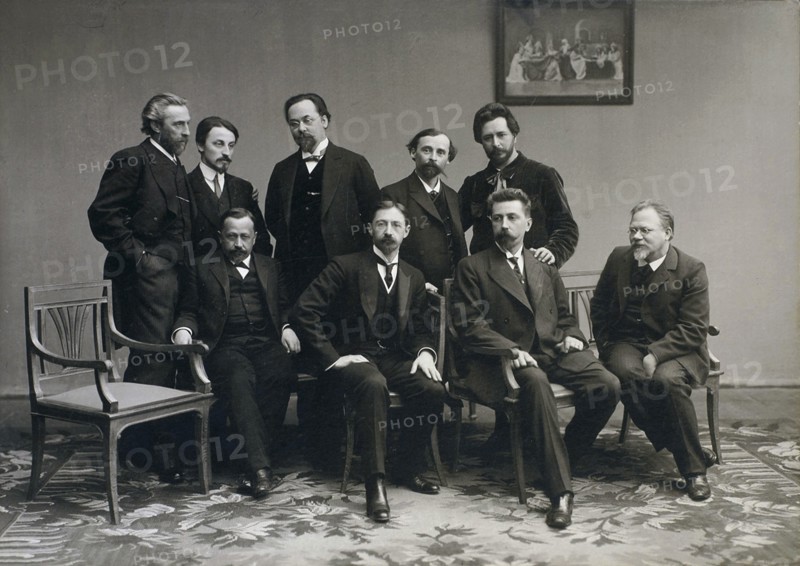 'Sreda' ('Wednesday'), Russian literary group, 1890s. Artist: Unknown