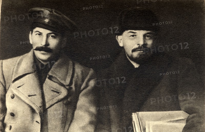 Stalin and Lenin, Russian Bolshevik revolutionary leaders, Moscow, Russia, 1919. Artist: Unknown