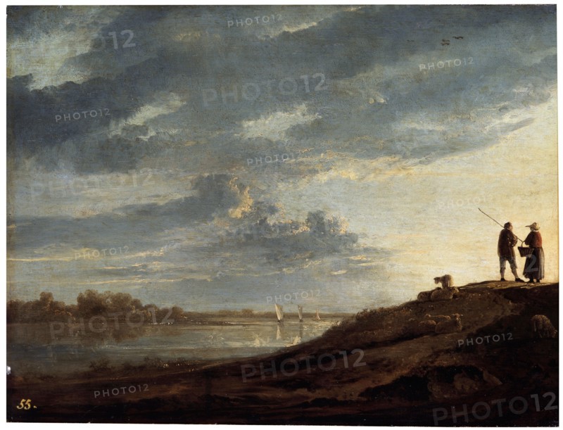 'Sunset over the River', 1650s.  Artist: Aelbert Cuyp