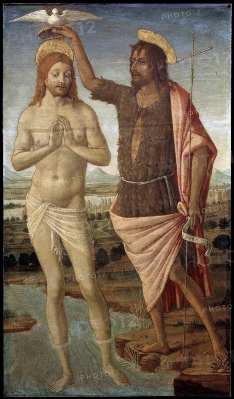 'The Baptism of Christ', after 1486.  Artist: Guidoccio Cozzarelli