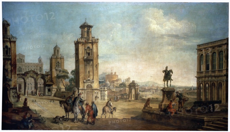 'View of a Town', 18th century.  Artist: Francesco Battaglioli