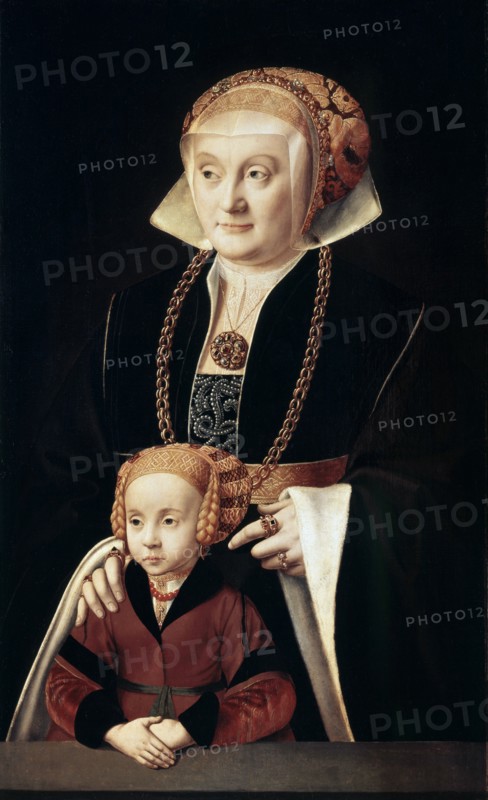 'Portrait of a Lady with Daughter', c1530s-c1540s.  Artist: Bartholomaeus Bruyn the Elder