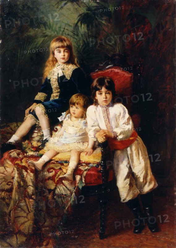 'The Balashov's Children', 1880. Artist: Konstantin Makovsky