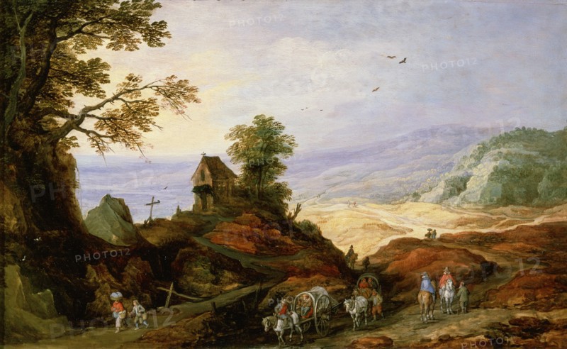 'Landscape with a Chapel on a Hill', late 16th or 17th century. Artist: Joos de Momper, the younger