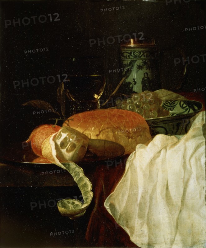 'Fruit, Bread and Wine', 17th century.  Artist: Juriaen van Streeck