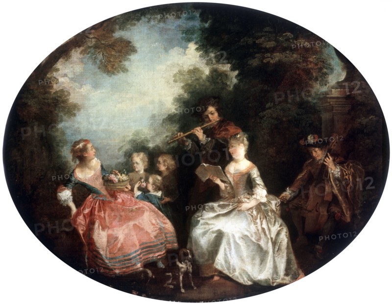 'Concert in a Park', 18th century.  Artist: Nicolas Lancret
