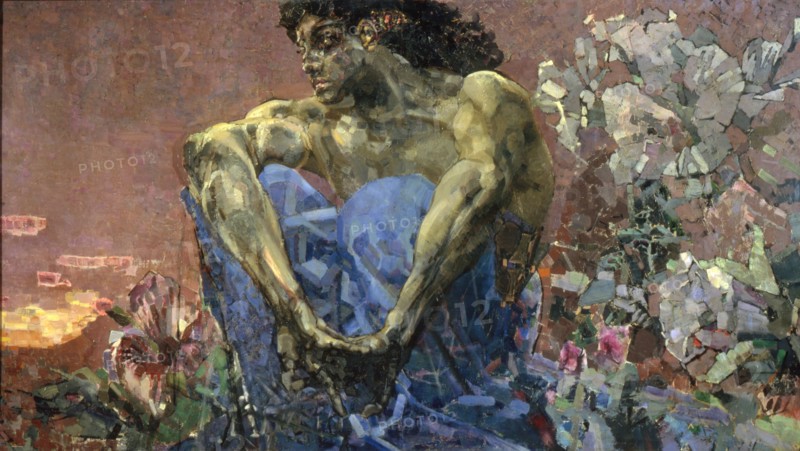 'Demon Seated in a Garden', 1890.  Artist: Mikhail Vrubel
