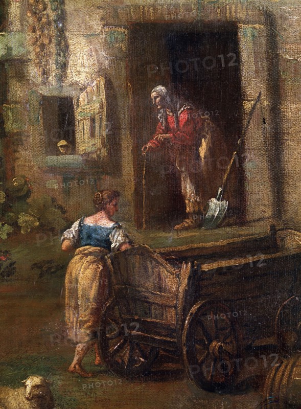 'Italian Landscape' (detail), 18th century. Artist: Antonio Diziani