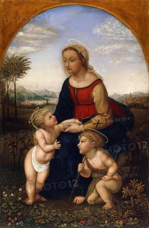 'Virgin and Child with John the Baptist as a Boy', early 19th century. Artist: Franz Pforr