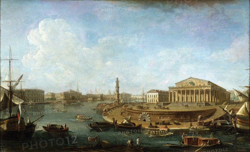 'Stock Exchange and Admiralty as seen from the Peter and Paul Fortress', St Petersburg, 1810.  Artist: Fyodor Yakovlevich Alexeev