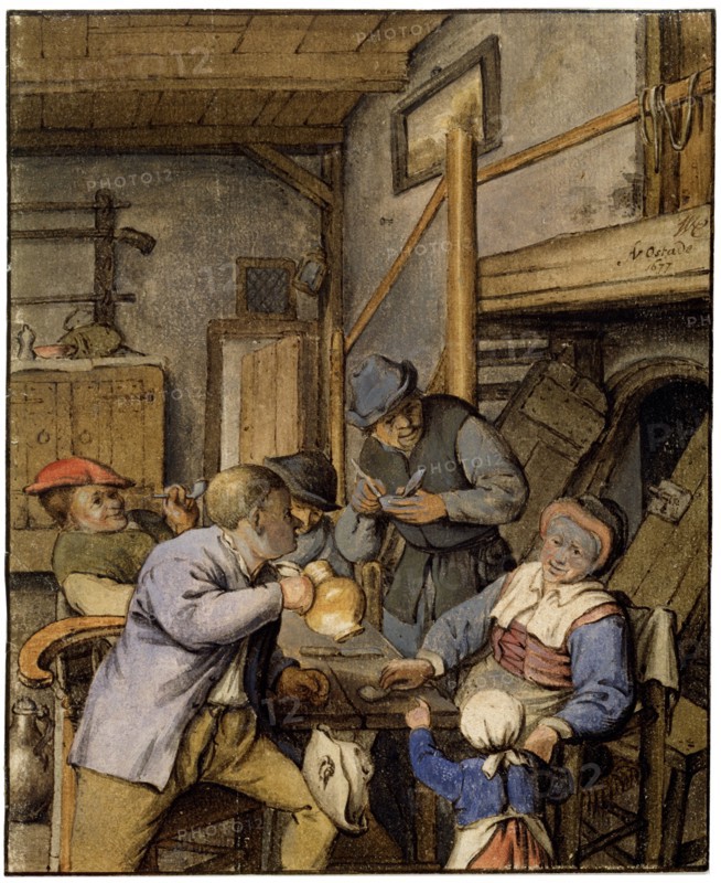 'In a Tavern', 1677.  Artist: Adriaen van Ostade