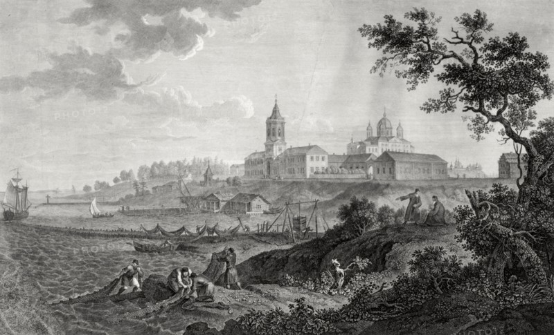 The Konevsky Monastery of Nativity of Virgin in Konevets, 1812.