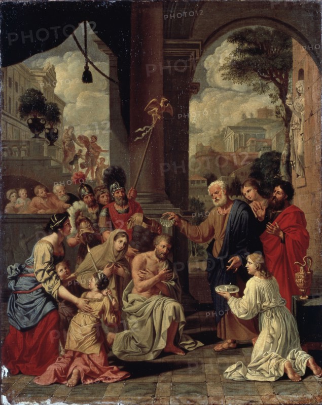 The Baptism of St. Cornelius the Centurion', 17th century. Creator: Corneille, Michel, the Elder (ca. 1601-1664).