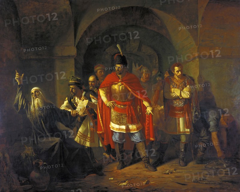Patriarch Hermogenes refusing to bless the Poles', 1860. Creator: Chistyakov, Pavel Petrovich (1832-1919).