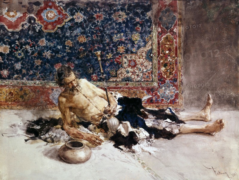 Opium smoker', 1869. Creator: Fortuny Marsal, Mariano (1838-1874).