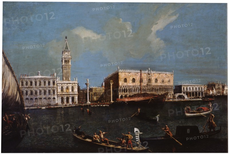 Grand Canal, Piazzetta and Doge's Palace in Venice', 18th century. Creator: Canaletto, (Circle)  .