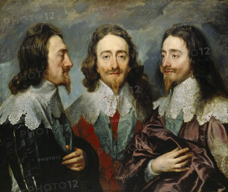 Charles I, King of England  (1600-1649), from Three Angles (The Triple Portrait"), 1636. Creator: Dyck, Sir Anthony van (1599-1641).