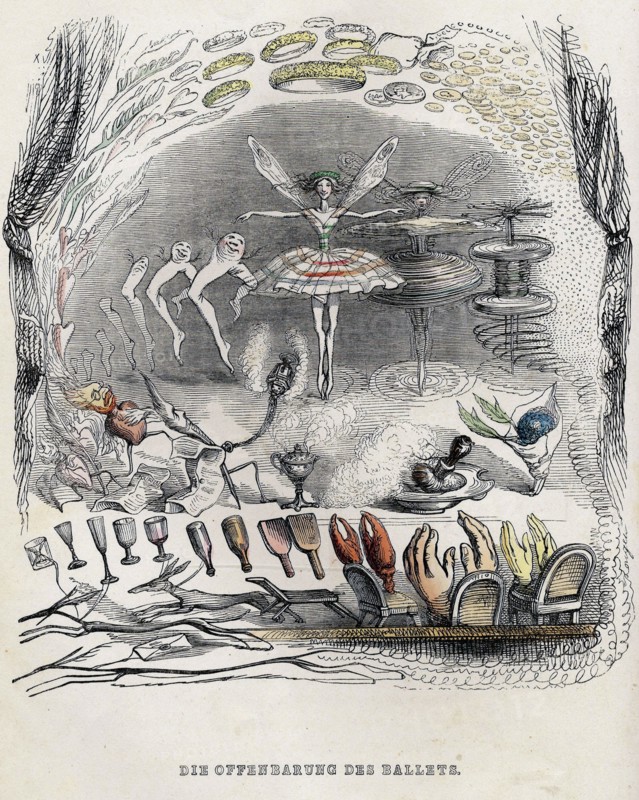 The revelations of Ballet, 1840s.  Creator: Grandville, Jean-Jacques (1803-1847).