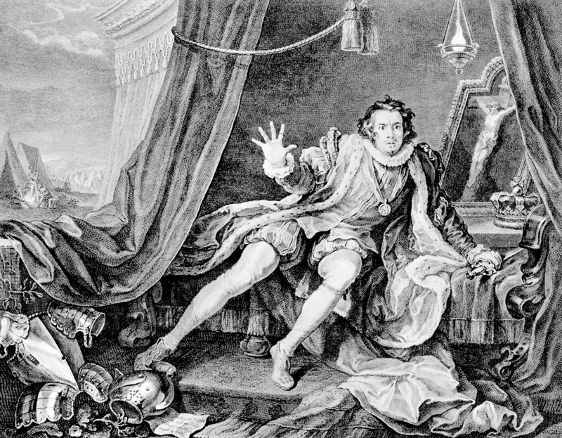 David Garrick as Richard III, 1746.  Creator: Hogarth, William (1697-1764).