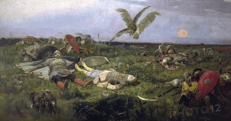 The field of Prince Igor battle with the Kipchaks', 1880. Creator: Vasnetsov, Viktor Mikhaylovich (1848-1926).