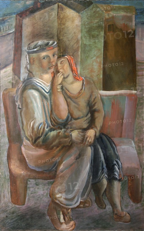 Sailor with Girl', 1920s. Creator: Pakulin, Vyacheslav Vladimirovich (1900-1951).
