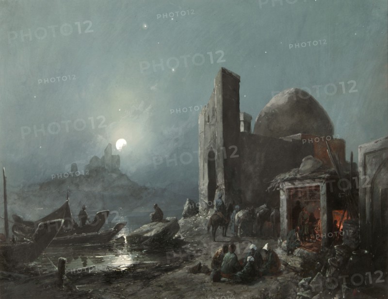 A Scene from the Life in Central Asia', 1887.  Creator: Karasin, Nikolai Nikolayevich (1842-1908).