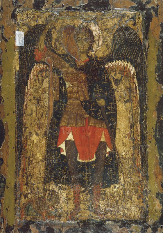 The Appearance of the Archangel Michael to Joshua, the son of Nun, early 13th century. Creator: Byzantine icon.