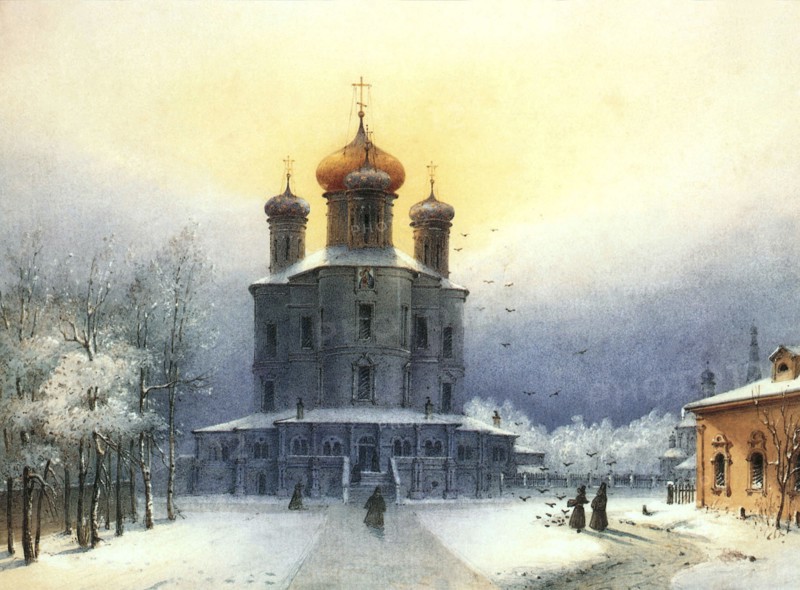 Donskoy Monastery', 1850s.  Creator: Weiss, Joseph Andreas (1814-1887).