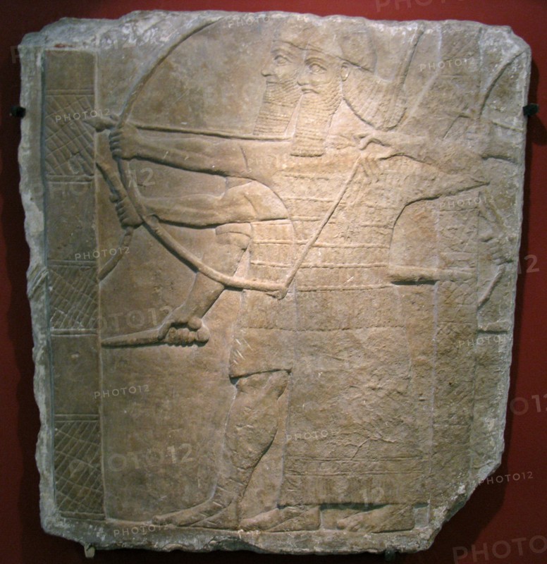 Assyrian warriors, 8th century BC. Creator: Assyrian Art.
