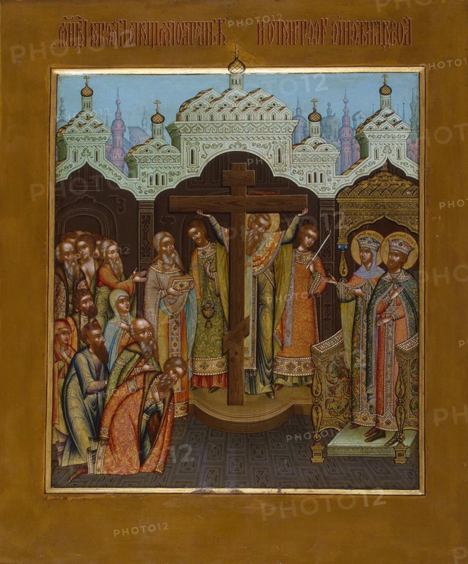 Exaltation of the Holy Cross', end of 19th century. Creator: Chirikov, Osip Semionovich (?-1903).