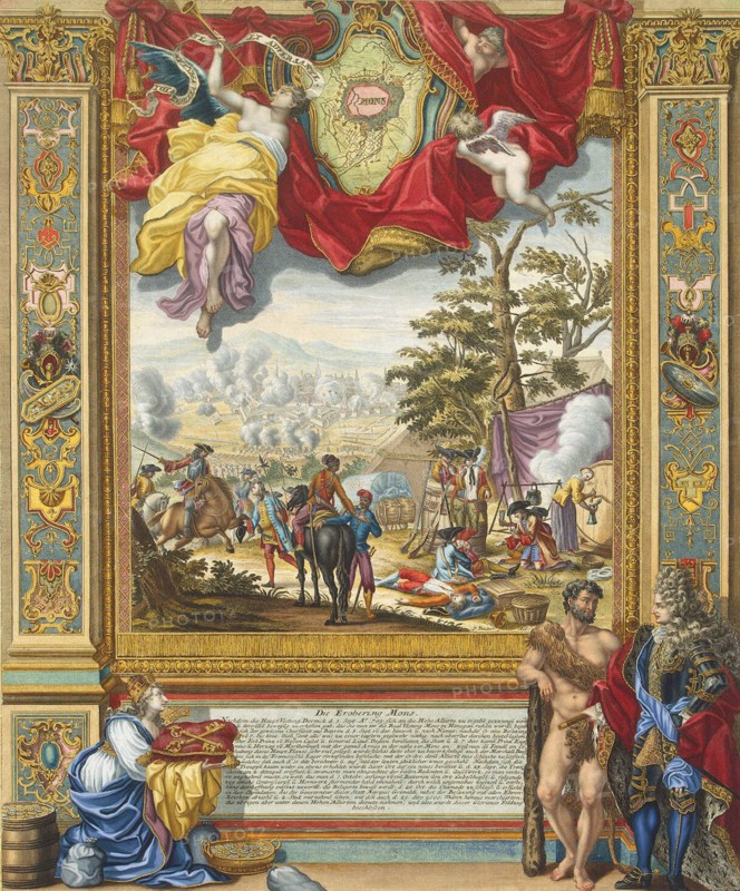 Siege of Mons by the Allied Troops in 1709, early 18th century. Creator: Corvinus, Johann August (1683-1738).