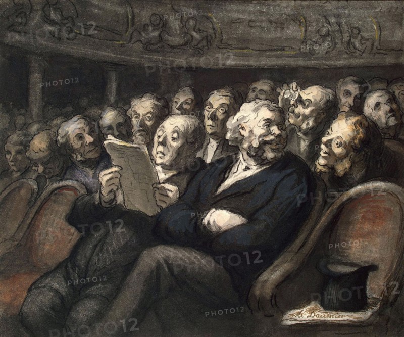 Intermission at the Comédie-Française, 1858.  Creator: Daumier, Honoré (1808-1879).