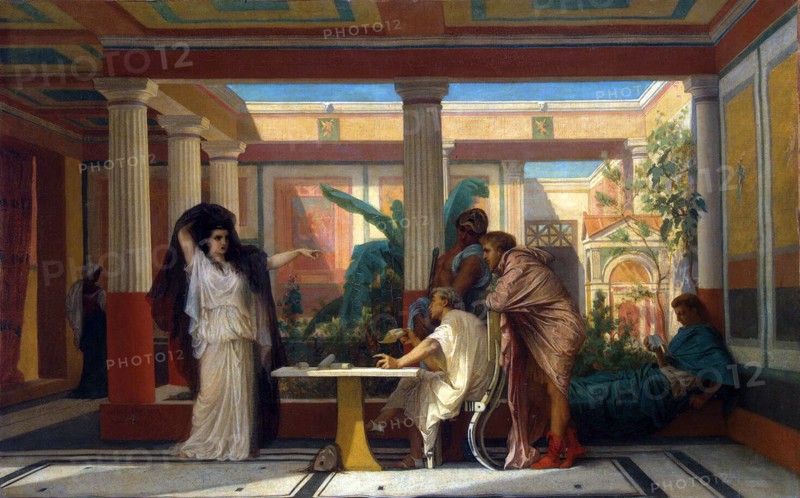 Theatrical Rehearsal in the House of an Ancient Rome Poet', 1855. Creator: Boulanger, Gustave Clarence Rodolphe (1824-1888).